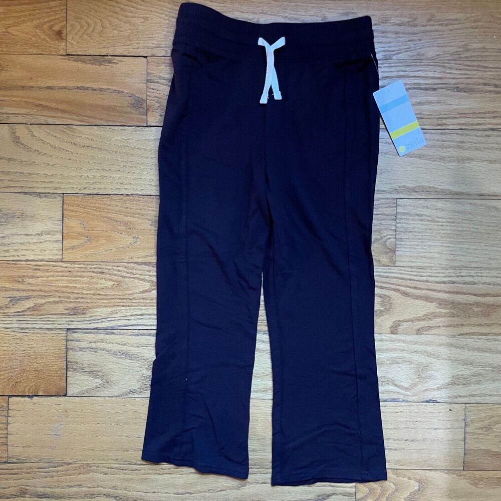 Zella Girl Take It Easy Sweatpants Size XS 5/6 Wide Leg Pants Lounge Dark Purple